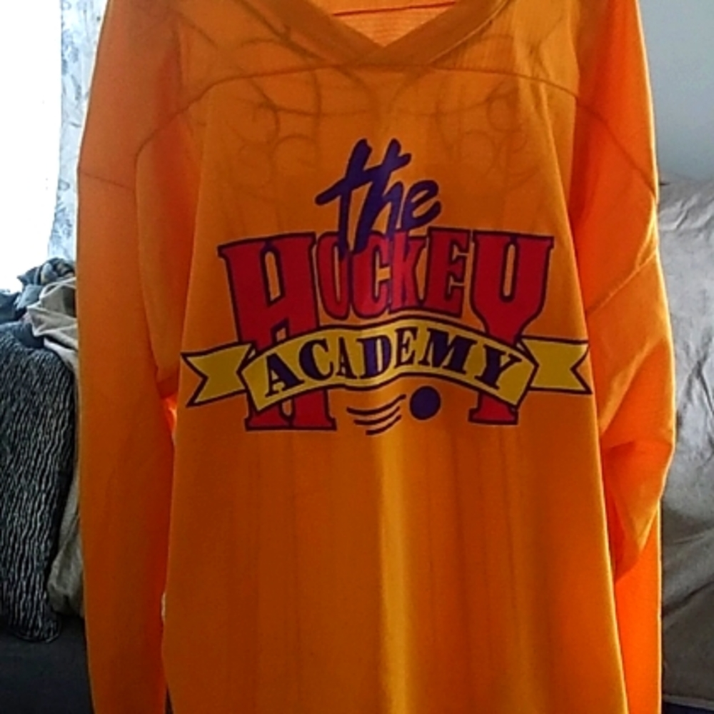 Men's Vintage XL the Hockey Academy Yellow Sports Jersey Number 11 SP